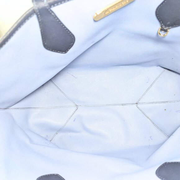 Michael Kors Navy Blue Eliza Large Leather Reversible Tote & Zip Pouch - Picture 9 of 12